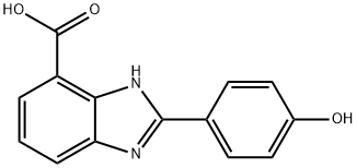 2-(4-HYDROXY-PHENYL)-3H-BENZOIMIDAZOLE-4-CARBOXYLIC ACID 结构式