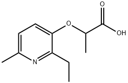 Propanoic acid, 2-[(2-ethyl-6-methyl-3-pyridinyl)oxy]- (9CI) 结构式