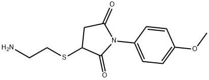 3-(2-AMINO-ETHYLSULFANYL)-1-(4-METHOXY-PHENYL)-PYRROLIDINE-2,5-DIONE 结构式