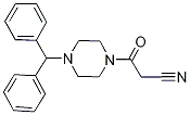 3-(4-二苯甲基-1-	哌嗪)-3-氧代丙腈 结构式