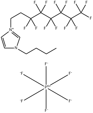 1H-Imidazolium, 1-butyl-3-(3,3,4,4,5,5,6,6,7,7,8,8,8-tridecafluorooctyl)-, hexafluorophosphate(1-) (1:1) 结构式