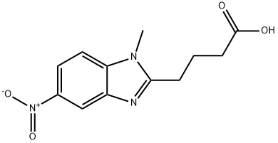 1-甲基-5-硝基-1H-苯并咪唑-2-丁酸 结构式