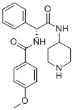 (ALPHA-R)-ALPHA-[(4-METHOXYBENZOYL)AMINO]-N-4-PIPERIDINYL-BENZENEACETAMIDE 结构式