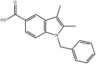1-苄基-2,3-二甲基-1H-吲哚-5-羧酸 结构式