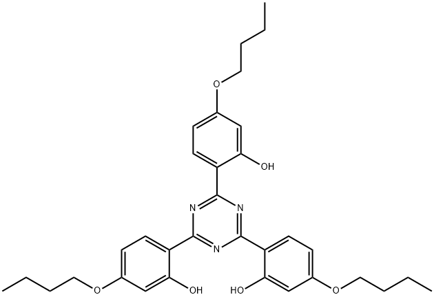 2,4,6-三(4'-丁氧基-2'-羟基苯基)-三嗪 结构式