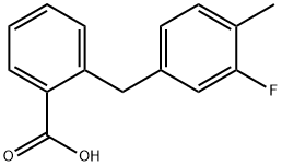 2-(3-氟-4-甲基苄基)苯甲酸 结构式