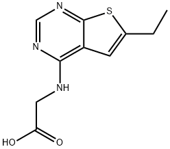 N-(6-乙基噻吩并[2,3-D]嘧啶-4-基)甘氨酸 结构式