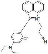 1-(2-cyanoethyl)-2-[4-(diethylamino)phenyl]benz[cd]indolium chloride  结构式