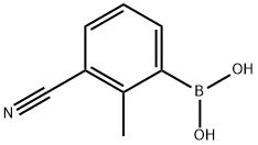 3-氰基-2-甲基苯硼酸 结构式