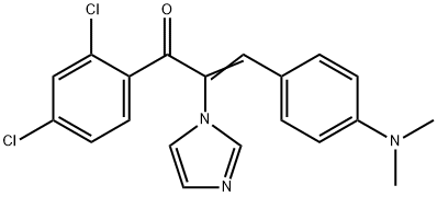 2-Propen-1-one,  1-(2,4-dichlorophenyl)-3-[4-(dimethylamino)phenyl]-2-(1H-imidazol-1-yl)- 结构式