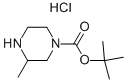 3-甲基哌嗪-1-羧酸叔丁酯盐酸盐 结构式
