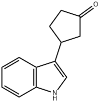 Cyclopentanone, 3-(1H-indol-3-yl)- (9CI) 结构式