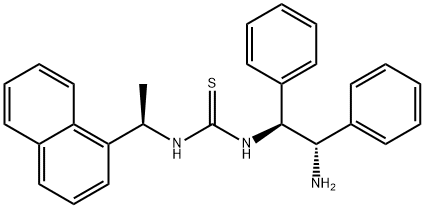 N-[(1S,2S)-2-氨基-1,2-二苯基乙基]-N'-[(R)-1-1-萘乙基]硫脲 结构式