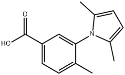 3-(2,5-二甲基-1H-吡咯-1-基)-4-甲基苯甲酸 结构式