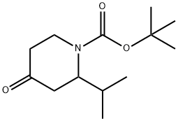 1-叔丁氧羰基-2-异丙基-哌啶酮 结构式