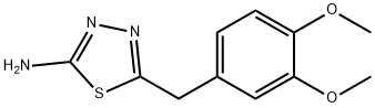 2-氨基-5-(3,4-二甲氧基苯基)-1,3,4-噻二唑 结构式