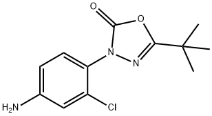 3-(4-amino-2-chlorophenyl)-5-(1,1-dimethylethyl-1,3,4-oxadiazol-2(3H)-one 结构式