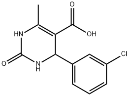 4-(3-Chlorophenyl)-1,2,3,4-tetrahydro-6-methyl-2-oxo-5-pyrimidinecarboxylic acid 结构式