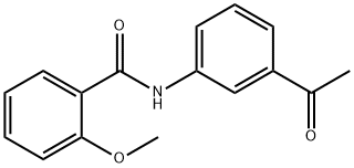 N-(3-乙酰苯基)-2-甲氧基苯甲酰胺 结构式