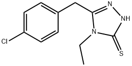 5-(4-氯苄基)-4-乙基-2H-1,2,4-三唑-3-硫酮 结构式