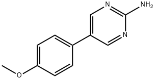 5-(4-甲氧基苯基)嘧啶-2-胺 结构式