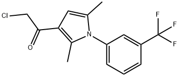 1-ETHANONE, 2-CHLORO-1-[2,5-DIMETHYL-1-[3-(TRIFLUOROMETHYL)PHENYL]-1H-PYRROL-3-YL]- 结构式