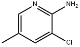 2-氨基-3-氯-5-甲基吡啶 结构式