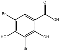 3,5-二溴-2,4-二羟基苯甲酸 结构式