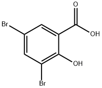 3,5-二溴水杨酸 结构式