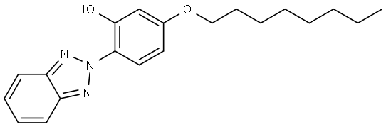 苯酚, 2-(2H-苯并三氮唑-2-基)-5-(辛氧基)- 结构式