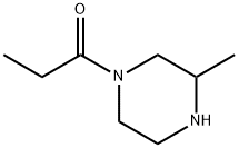 Piperazine, 3-methyl-1-(1-oxopropyl)- (9CI) 结构式