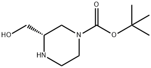 (S)-1-BOC-3-羟甲基哌嗪 结构式