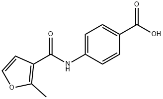 4-(2-甲基呋喃-3-甲酰胺基)苯甲酸 结构式