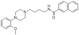 N-[4-[4-(2-甲氧基苯基)-1-哌嗪基]丁基]-2-萘甲酰胺单盐酸盐 结构式