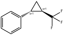 (+/-)-(TRANS-2-(TRIFLUOROMETHYL)CYCLOPROPYL)BENZENE 结构式