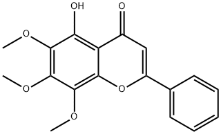 5-Hydroxy-6,7,8-trimethoxy-2-phenyl-4H-1-benzopyran-4-one 结构式