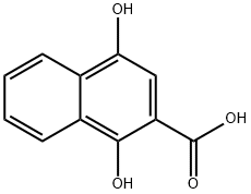 1,4-二羟基-2-萘甲酸 结构式