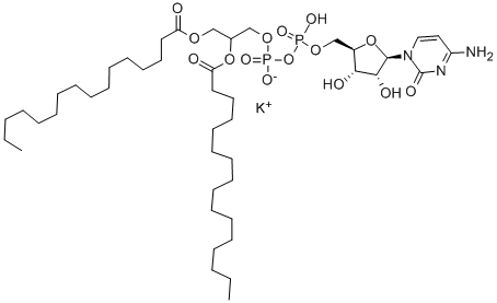 1,2-DIHEXADECANOYL-SN-GLYCERO-3-DIPHOSPHOCYTIDINE POTASSIUM SALT 结构式