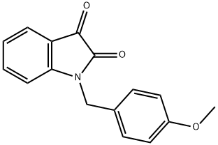 1-(4-甲氧基-苄基)-1H-吲哚-2,3-二酮 结构式