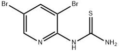 N-(3,5-二溴-2-吡啶基)硫代尿 结构式