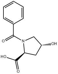 N-苯甲酰基-4-羟基脯氨酸 结构式