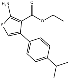 2-氨基-4-(4-异丙苯基)噻吩-3-羧酸乙酯 结构式