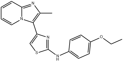 N-(4-乙氧基苯基)-4-(2-甲基咪唑并[1,2-A]吡啶-3-基)噻唑-2-胺 结构式
