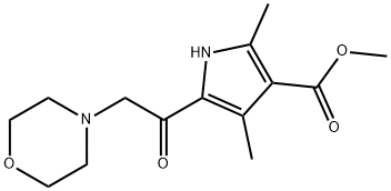 1H-Pyrrole-3-carboxylicacid,2,4-dimethyl-5-(4-morpholinylacetyl)-,methylester(9CI) 结构式