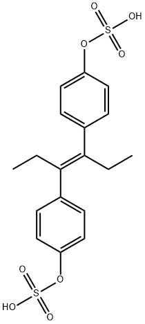 (E)-4,4'-(1,2-二乙基亚甲基)二苯基双(硫酸氢) 结构式
