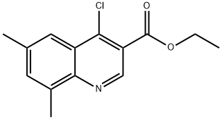 4-氯-6,8-二甲基喹啉-3-甲酸乙酯 结构式