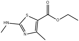 4-甲基-2-(甲基氨基)-1,3-噻唑-5-甲酸乙酯 结构式