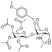 Methyl 2-Acetamido-2-deoxy-4,6-anisolydene-O-[β-D- (2,3,4,6-tetraacetyl) galactopyranosyl]-α-D-galactopyranoside 结构式