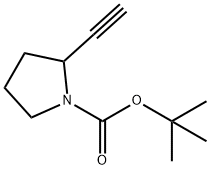 (R)-2-乙炔基吡咯烷-1-羧酸叔丁酯 结构式