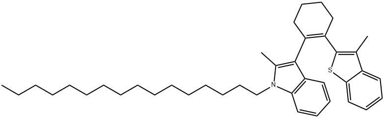 1-HEXADECYL-2-METHYL-3-[2-(3-METHYL-BENZO[B]THIOPHEN-2-YL)-CYCLOHEX-1-ENYL]-1H-INDOLE 结构式